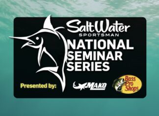 a sign that says salt water sportsmans national seminar series